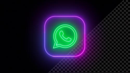 Videohive - Whatsapp Neon Icon - 41950912 - 41950912