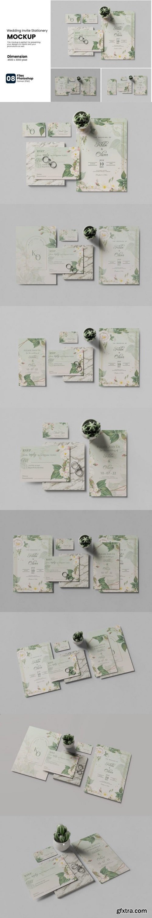 Wedding Invitation Stationery Mockup