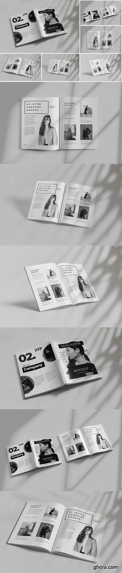 Us Letter Brochure and Magazine Mockup