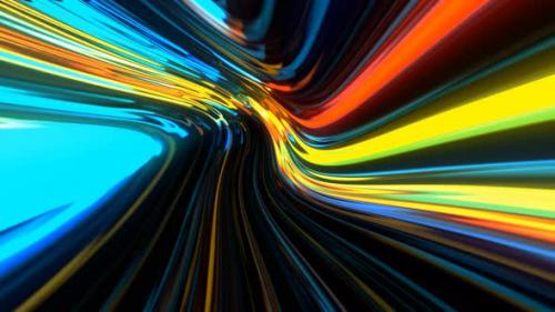 Videohive - Multicolor Speed Neon Lights Line Motion Background Loop - 41954655 - 41954655