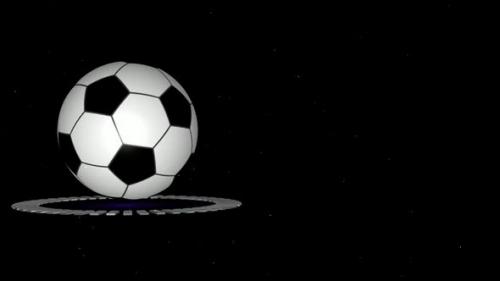 Videohive - Dark Background with a soccer ball on the left of the screen. 3D Render - 41955112 - 41955112