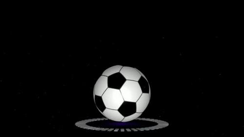 Videohive - Dark Background with a soccer ball in the center of the screen. 3D Render - 41955113 - 41955113