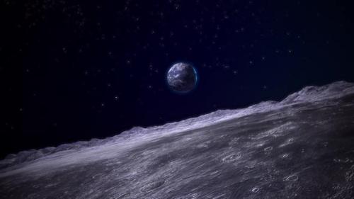 Videohive - 4k Earth View From The Moon - 41956079 - 41956079