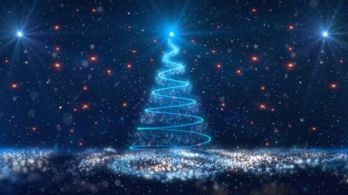 Videohive - Christmas Blue Tree Fantasy - 41956682 - 41956682