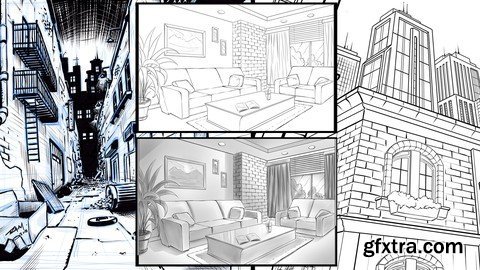 Drawing Amazing Backgrounds with Perspective - Step by Step