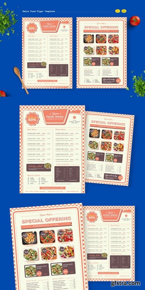 Retro Food Menu Template