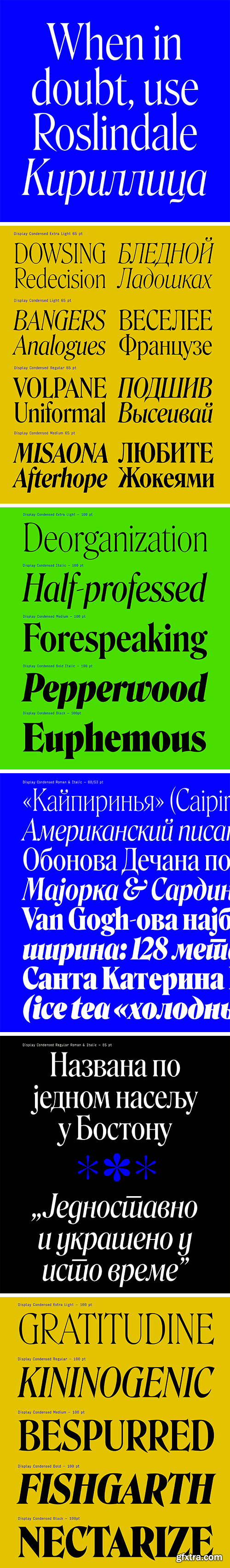 Roslindale Cyrillic Font Family