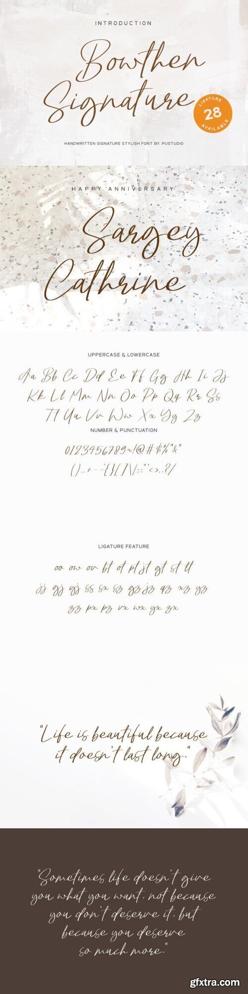 Bowthen Signature Font