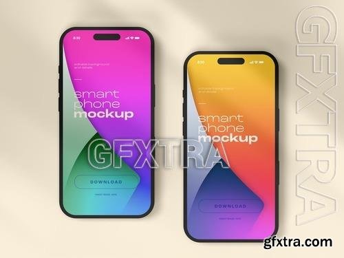 Smart Phone Mockup Design with Editable Background 535891763