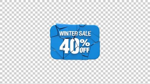 Videohive - Winter Shatter Sale Badge 40 Percent Off - 41971885 - 41971885