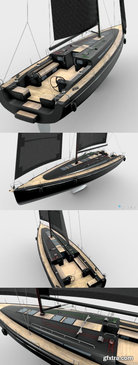 Yacht Black 3D model