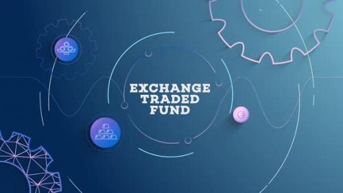 Videohive - Infographic Exchange Traded Fund Blue Background Looped - 41987167 - 41987167