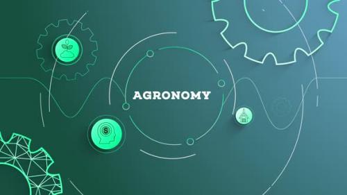 Videohive - Infographic Agronomy Background Looped - 41987368 - 41987368