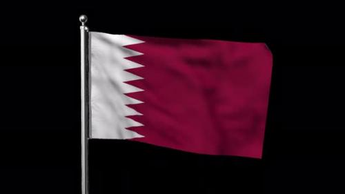 Videohive - Flag of Qatar with Alpha Channel - 41962318 - 41962318