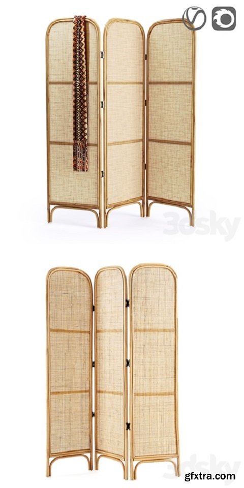 Rattan and wicker screen, Masaya