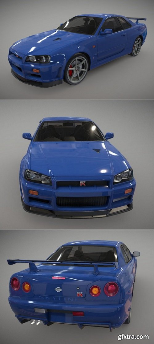 Nissan Skyline R34 3D Model