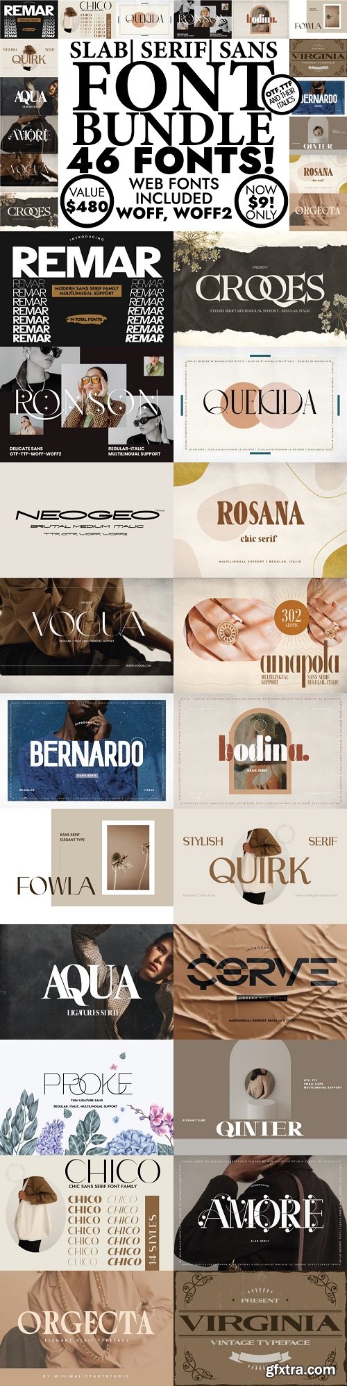 Slab, Serif, Sans Serif Font Bundle (03.12.2022)