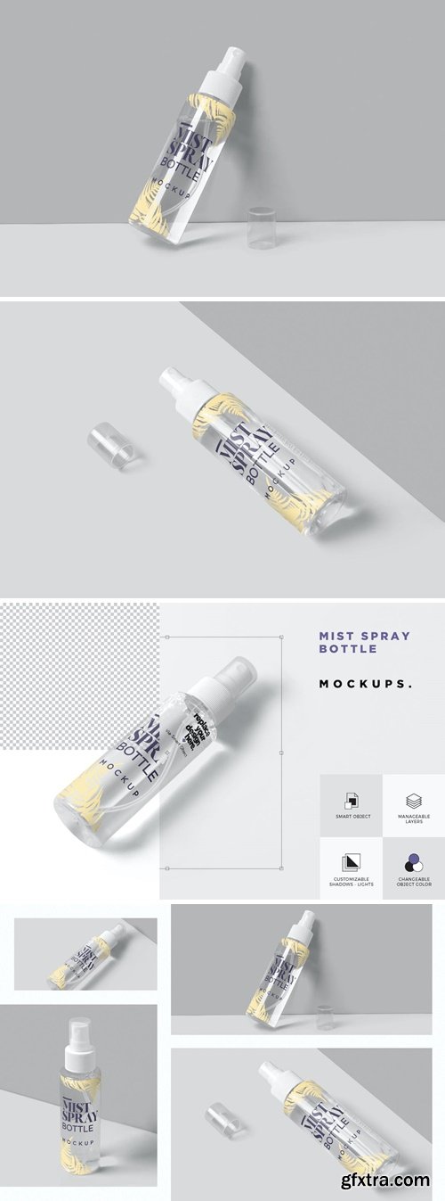 Clear Mist Spray Bottle Mockups 2XTKKC7