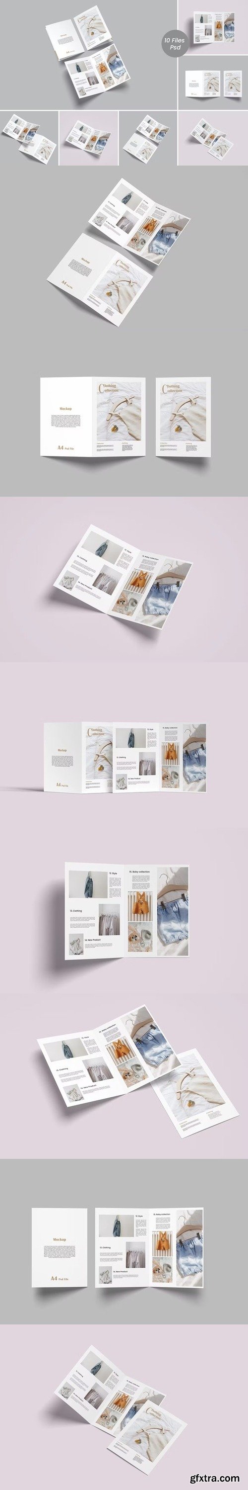 A4 Bifold Brochure Mockup