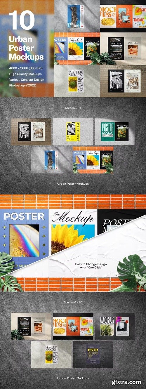 Urban Poster Mockups v4