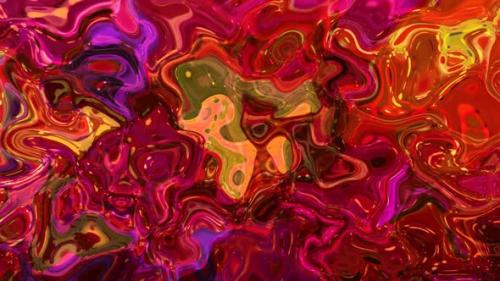 Videohive - Pink Red Yellow Color Glossy Abstract Marble Liquid Motion Background - 42007700 - 42007700