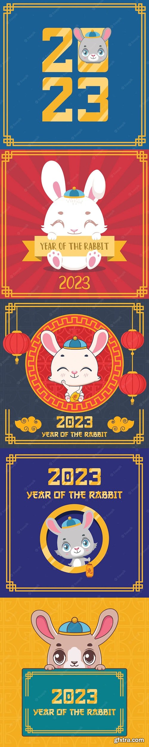 2023 year of the rabbit illustration