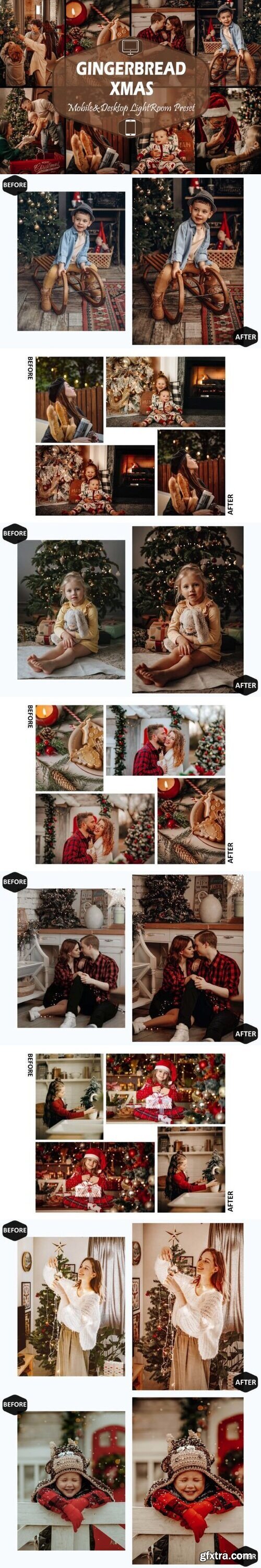 10 Gingerbread Xmas Lightroom Presets