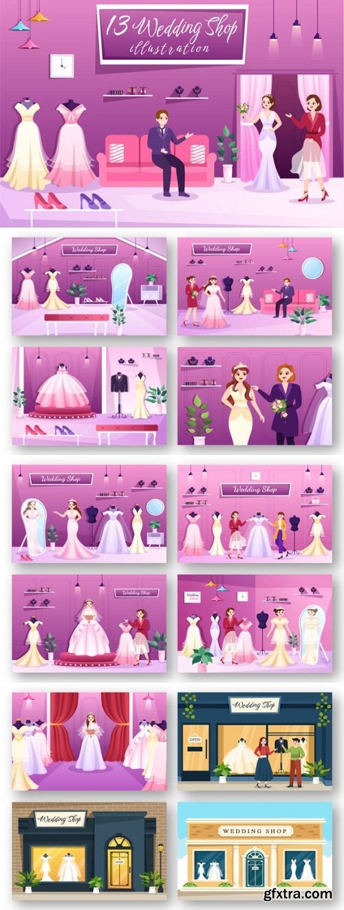 13 Wedding Shop Illustration