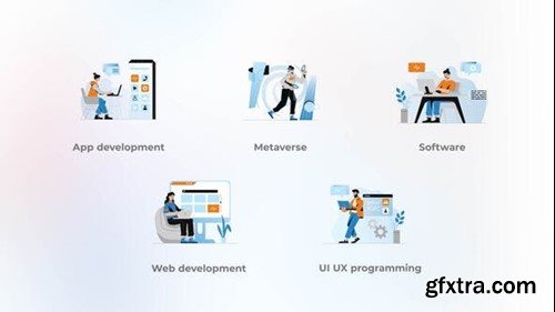 Videohive Software developer - Flat blue concepts 42031545