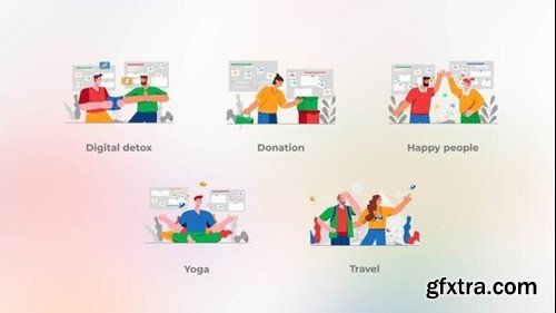 Videohive Digital detox - Flat concept 42051599