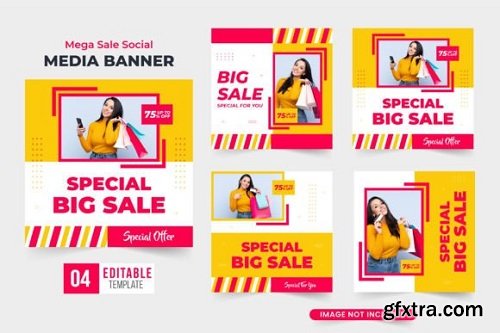 Sale Discount Template Collection Vector