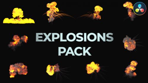 Videohive - Realistic Explosions Pack for DaVinci Resolve - 41998520 - 41998520