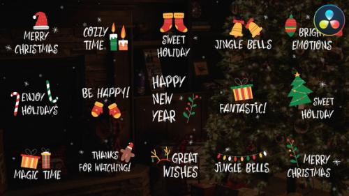 Videohive - Christmas Comic Titles for DaVinci Resolve - 42050200 - 42050200