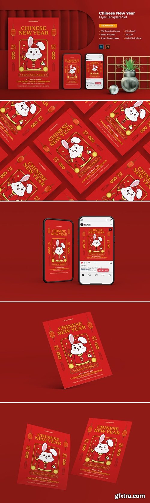 Chinese New Year Flyer Set 33B94J5