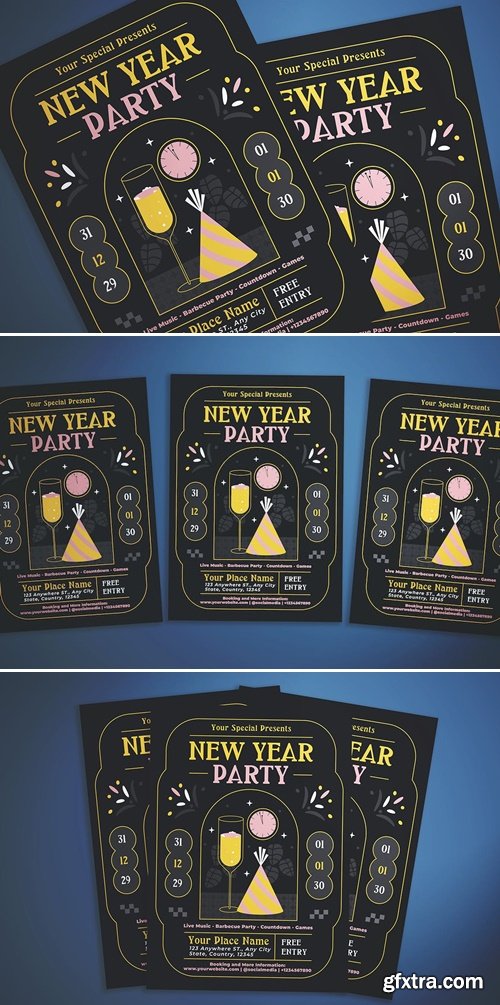 New Year Celebration Flyer 4J8AUJ9