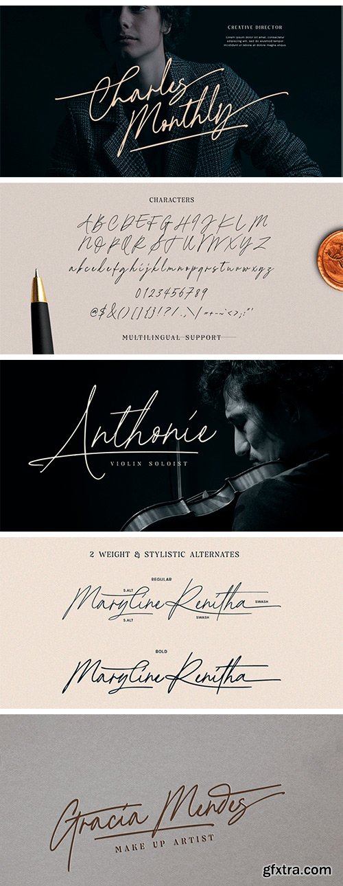 Andreas Signature Font Family