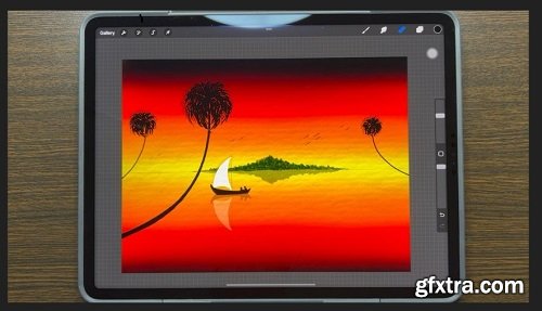 Seascape Scenery Digital Painting with iPad Procreate for Beginners