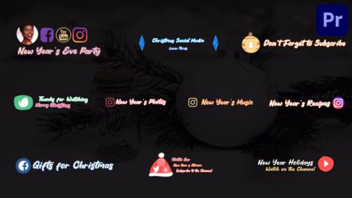 Videohive - Christmas Social Media Lower Thirds for Premiere Pro - 42046637 - 42046637