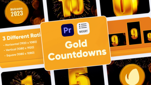 Videohive - Gold Countdown For Premiere Pro - 42063341 - 42063341