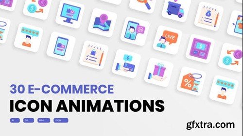 Videohive 30 2D Animated Commerce Icons 39719885