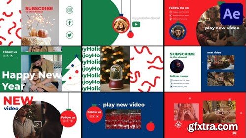 Videohive New Year Youtube End Screens for After Effects 42061198