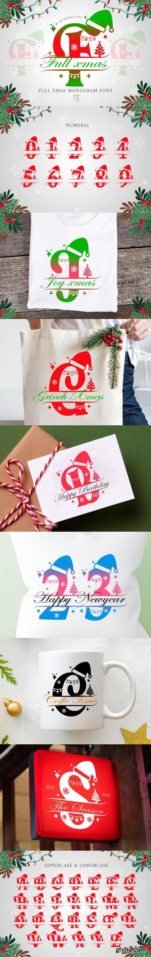 Full Xmas Monogram Font