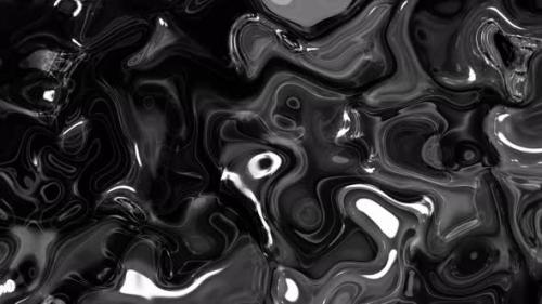 Videohive - Black White Shiny Liquid Background - 42008903 - 42008903