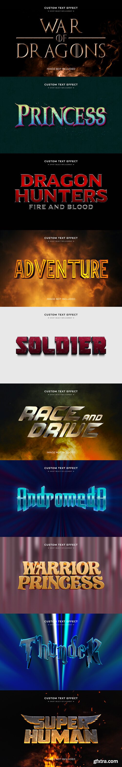 Movie and video game 3d text style effect