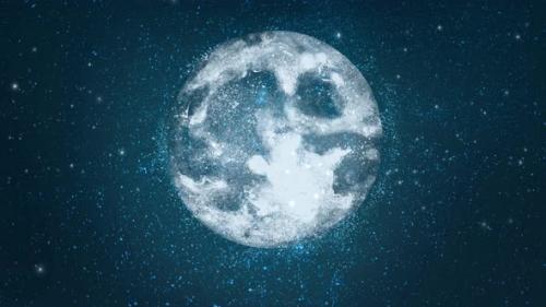 Videohive - Abstract Moon Sky Background 4K Loop - 42009139 - 42009139