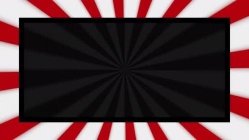 Videohive - Abstract Rotating Red Cartoon Rays with Black Frame - 42016539 - 42016539