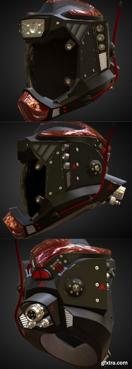 Hammerhead Combat Helmet 3D model