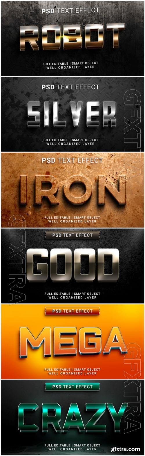 Psd style text effect editable set vol 24