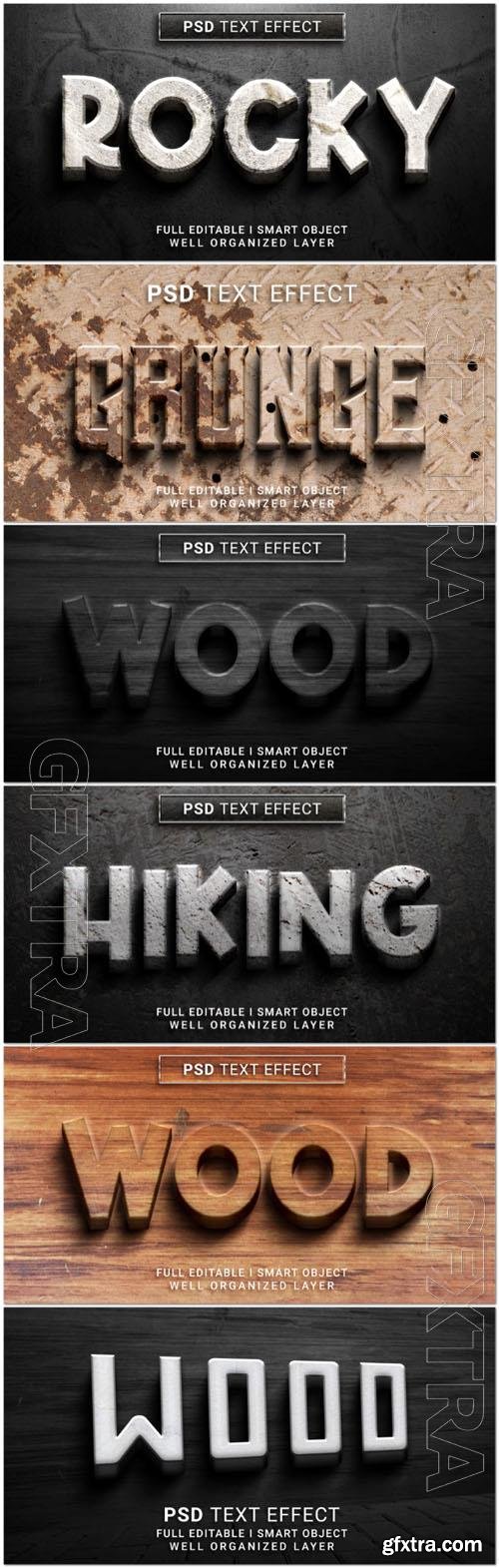 Psd style text effect editable set vol 19