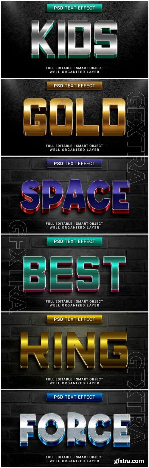 Psd style text effect editable set vol 20